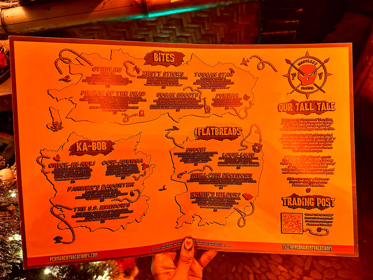 food menu with appetizers